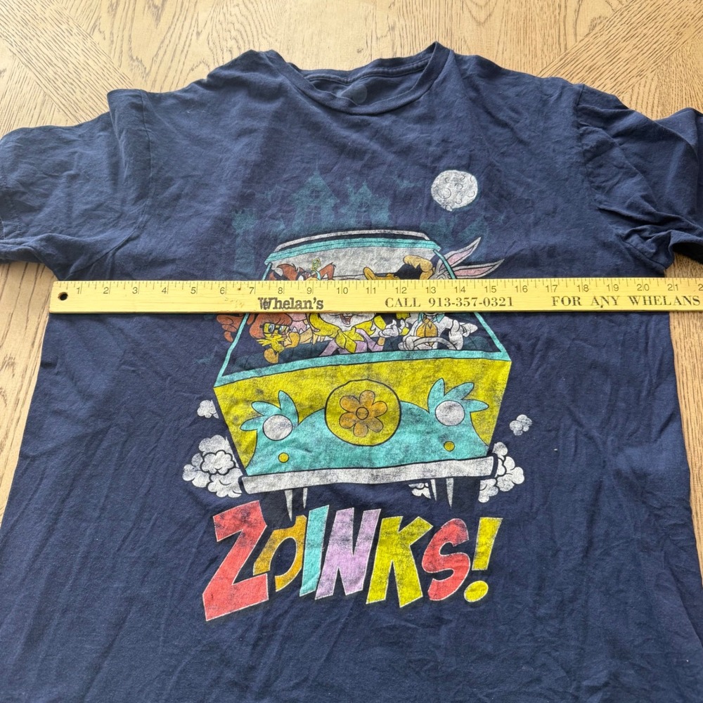 Warner Bros Men's Large Zoinks Looney‎ Tunes Scooby Doo Collab Tee - Picture 5 of 7
